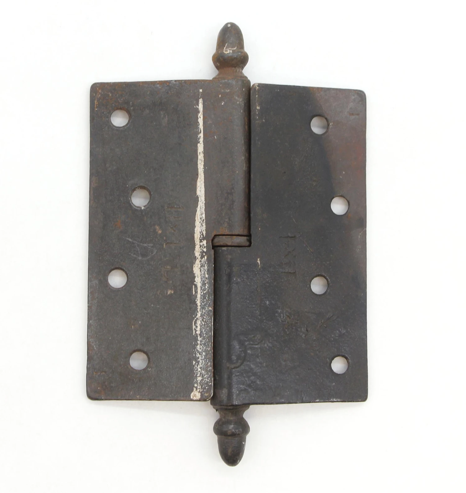 Antique 4.375 X 3.875 Cast Iron Lift Off Acorn Butt Door Hinge 4 Antique 4.375 X 3.875 Cast Iron Lift Off Acorn Butt Door Hinge - Image 2