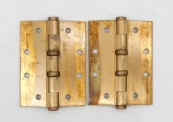 Pair Of Vintage 4.5 X 3.5 In. Brass Ball Bearing Door Hinges 8 Pair Of Vintage 4.5 X 3.5 In. Brass Ball Bearing Door Hinges -OGT Sale Store door hinges q287908