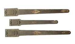 Set Of 3 Arts & Crafts Cast Iron Strap Hinges