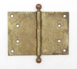 Vintage 7 X 5 In. Brass Reading Butt Door Hinge
