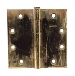 Vintage Polished Brass 4.5 X 4.5 Baldwin Butt Door Hinge