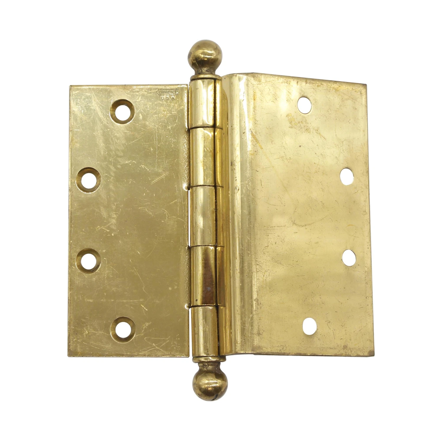 Vintage Polished Brass Lawrence 5.5 X 5 Offset Door Hinges 3 Vintage Polished Brass Lawrence 5.5 X 5 Offset Door Hinges