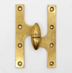 Von Morris Vintage 6 X 3.875 In. Polished Brass Olive Door Hinge