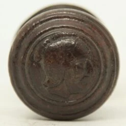 Antique 1870s Collector’s Wooden Knob With Rosette