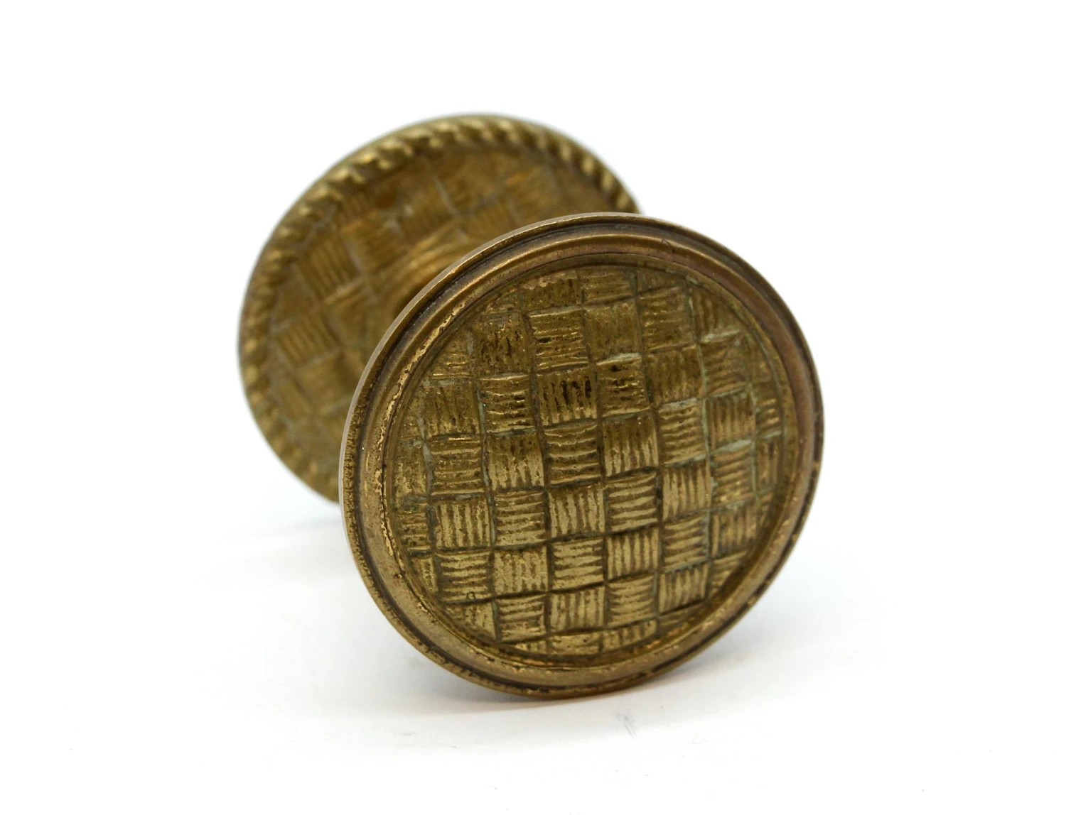 Antique Basket Weave Dummy Door Knob Set With Matching Rosette 3 Antique Basket Weave Dummy Door Knob Set With Matching Rosette