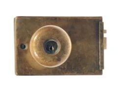 Antique Cast Bronze Unit Mono Lock Entry Door Set