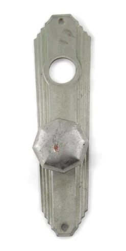 Antique Entry Octagon Art Deco Door Knob Set