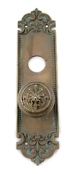 Antique Greek Corbin Sparta Brass Door Knob Set