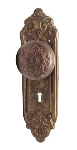 Antique Sargent RD Wrought Steel Door Knob Set