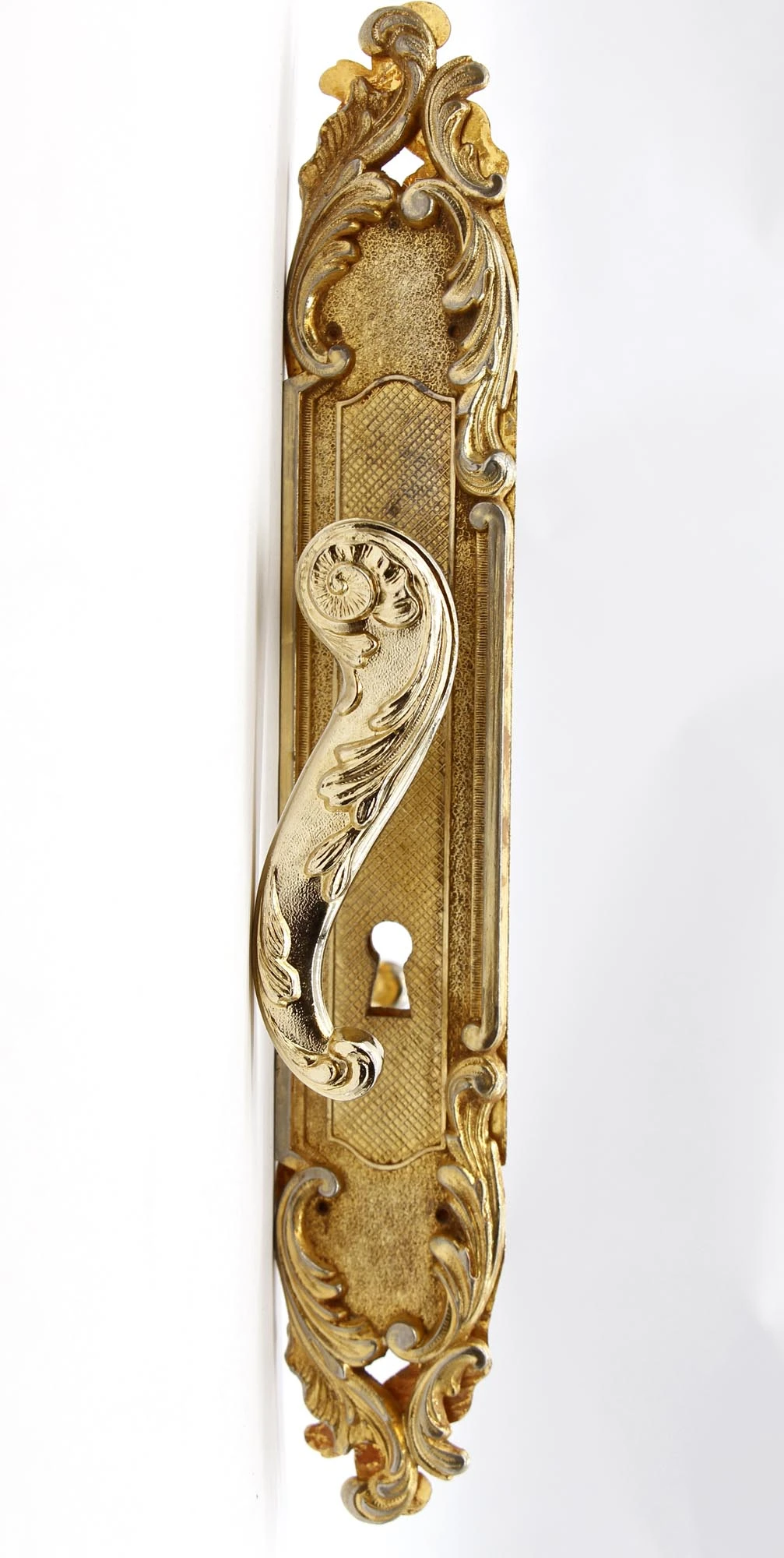 European French Gilded Brass Lever Door Knob Set 3 European French Gilded Brass Lever Door Knob Set