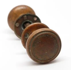 Flat Top Bronze Concentric Door Knobs With Rosettes