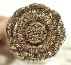 Vintage Highly Floral Polished Brass Passage Door Knob Set 9 Vintage Highly Floral Polished Brass Passage Door Knob Set -OGT Sale Store door knob sets for sale m218145