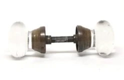 Pair Of Antique Glass Door Knobs With Fixed Shanks 8 Pair Of Antique Glass Door Knobs With Fixed Shanks -OGT Sale Store door knob sets for sale p259825