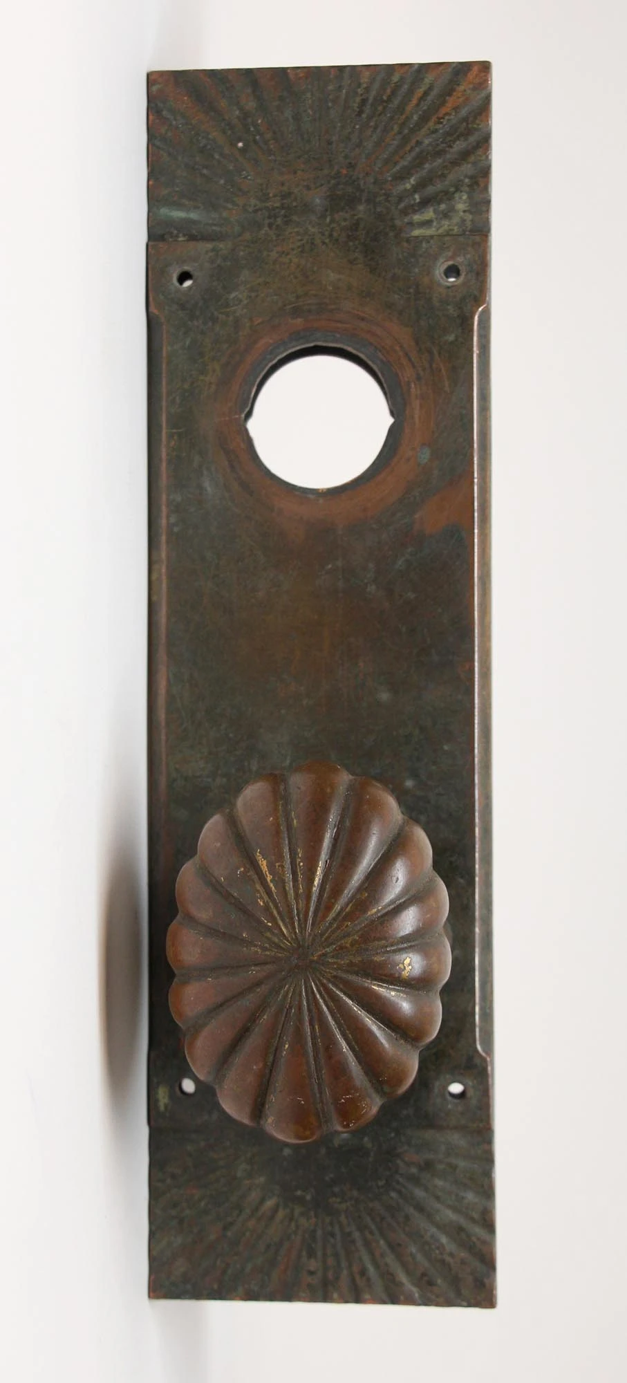 Vintage Bronze Oval Fluted Door Knob Set 5 Vintage Bronze Oval Fluted Door Knob Set - Image 3