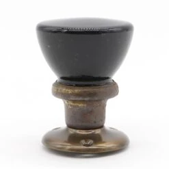 Mid Century Black Ceramic Dummy Door Knob Pull 8 Mid Century Black Ceramic Dummy Door Knob Pull -OGT Sale Store door knob sets for sale q278979