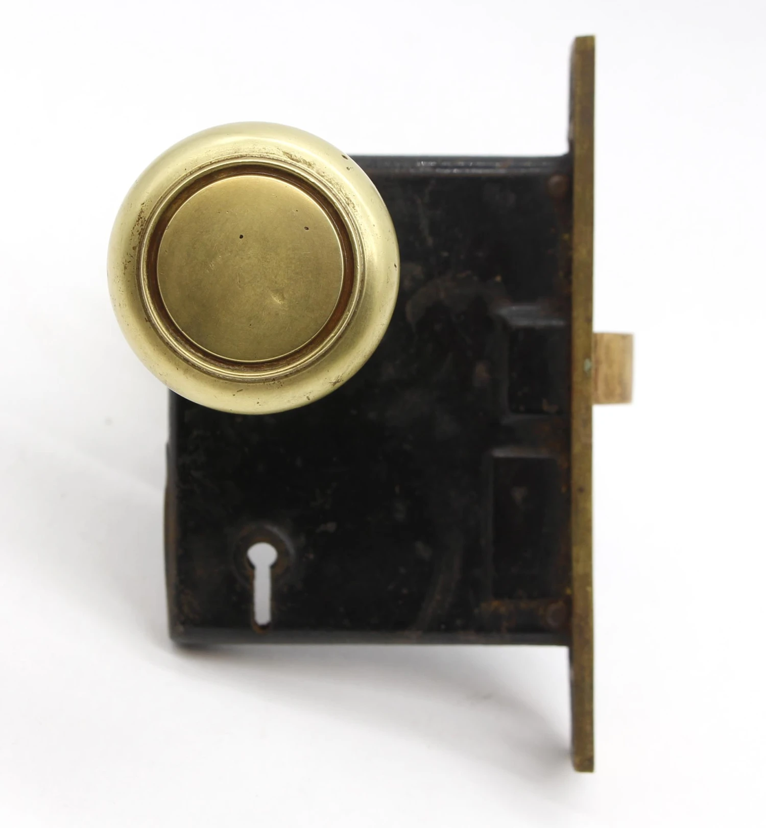 Antique Complete Concentric Brass Door Knob Set 5 Antique Complete Concentric Brass Door Knob Set - Image 3