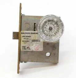 Vintage Round Glass Polished Brass Baldwin Lock Door Knob Set 14 Vintage Round Glass Polished Brass Baldwin Lock Door Knob Set -OGT Sale Store door knob sets for sale q285654