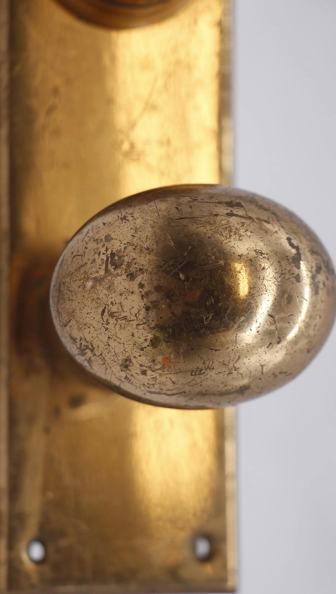 Getty Lock Oval Brass Lever Door Knob & Back Plate Set 5 Getty Lock Oval Brass Lever Door Knob & Back Plate Set - Image 3