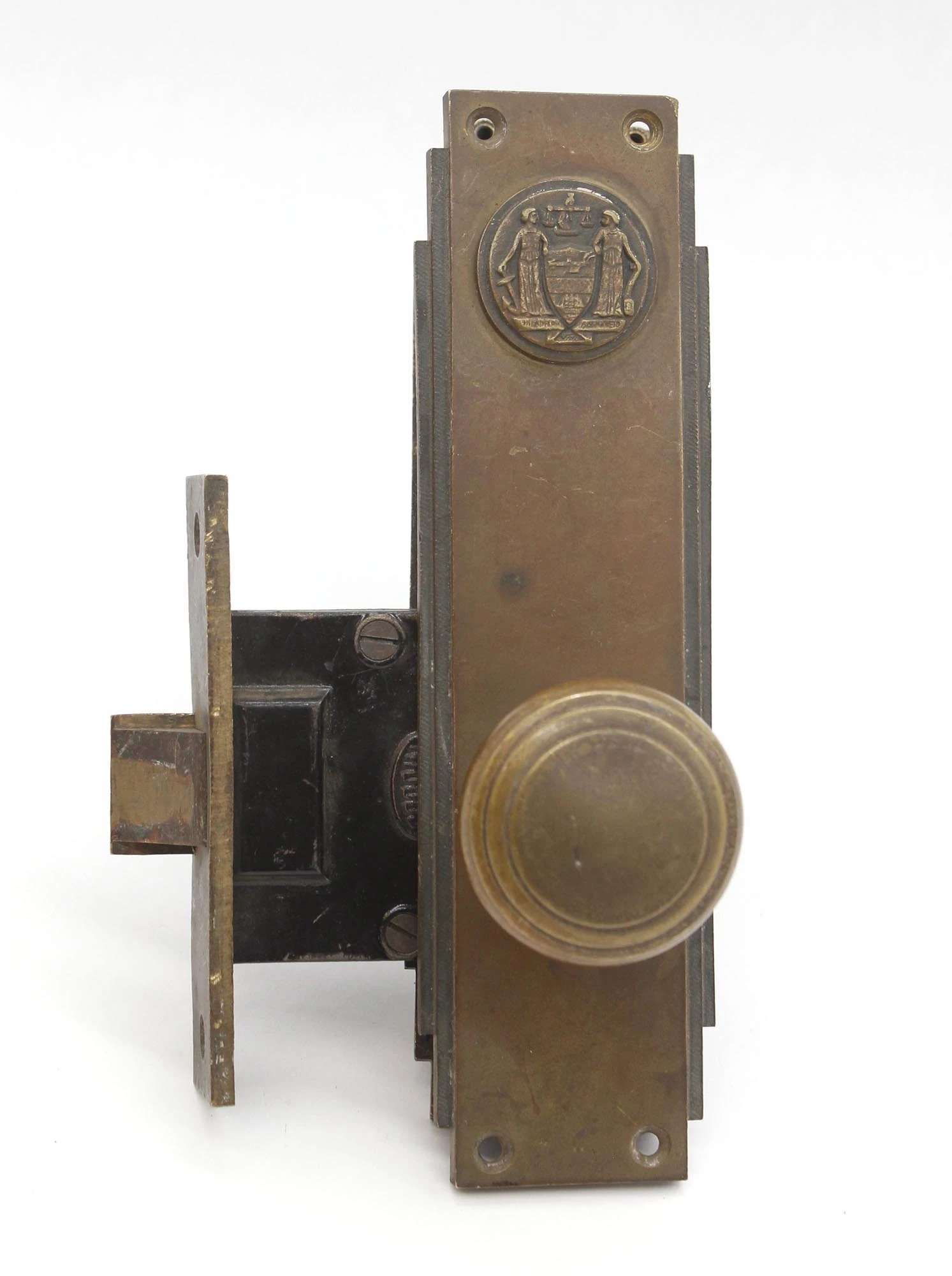 Philadelphia Civic Center Art Deco Bronze Door Knob Set 5 Philadelphia Civic Center Art Deco Bronze Door Knob Set - Image 3