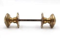 Vintage Beaded Polished Cast Brass Door Knob Set 13 Vintage Beaded Polished Cast Brass Door Knob Set -OGT Sale Store door knob sets for sale q287981