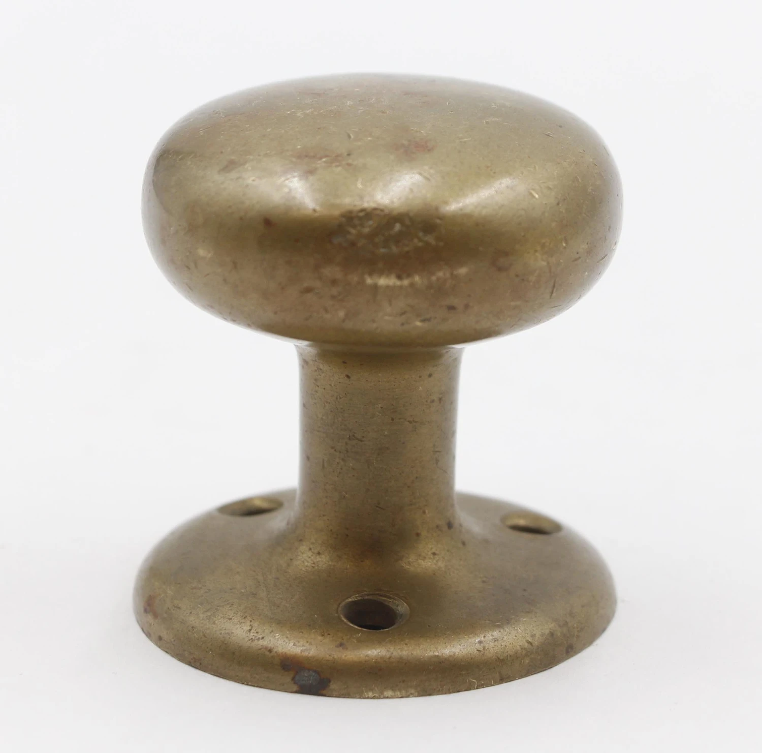 Vintage 2.25 In. Brass Dummy Door Knob With Rosette 5 Vintage 2.25 In. Brass Dummy Door Knob With Rosette - Image 3