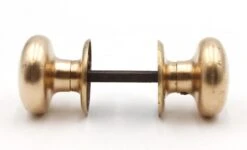 Vintage 2.25 In. Plain Polished Brass Door Knob Set -OGT Sale Store door knob sets for sale q288007