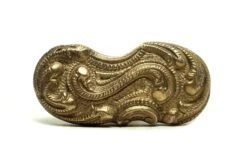 Gilded Bronze French Lever Door Knob With Plate