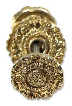 Vintage Highly Floral Polished Brass Passage Door Knob Set 8 Vintage Highly Floral Polished Brass Passage Door Knob Set -OGT Sale Store door knob sets m218145