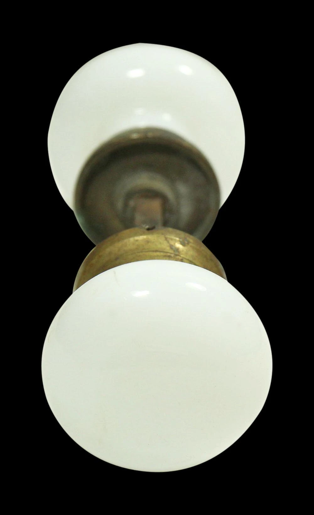 Pair Of Antique White Glass Passage Door Knobs 4 Pair Of Antique White Glass Passage Door Knobs - Image 2