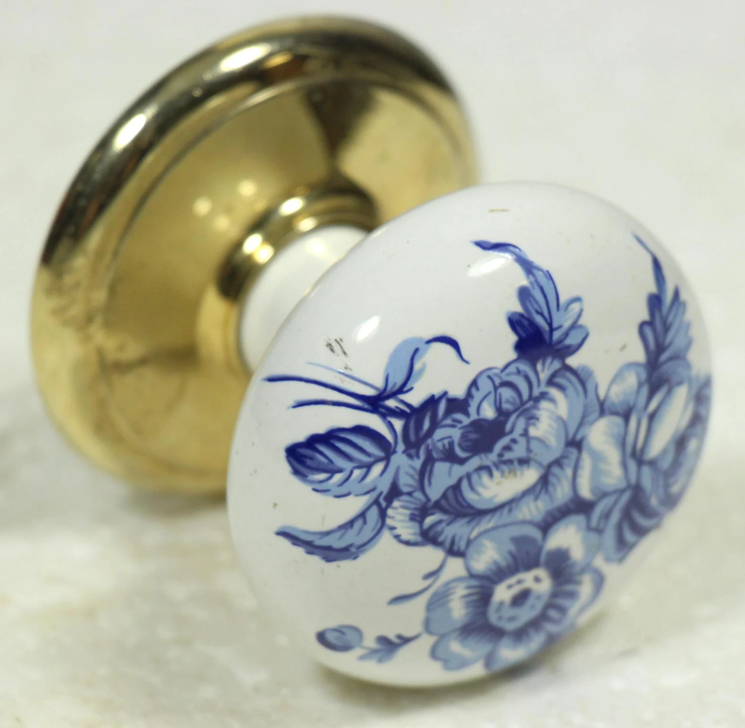 Blue Floral Gainsborough Ceramic Dummy Door Knob 4 Blue Floral Gainsborough Ceramic Dummy Door Knob - Image 2