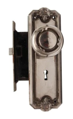 Nickel Over Steel Three Fold Door Knob Set