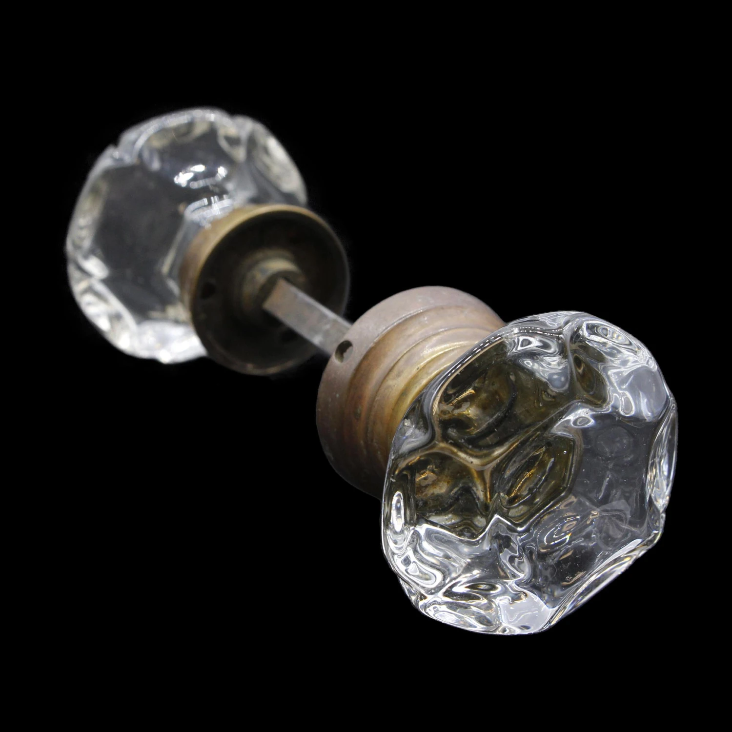 Pair Of Antique Collectors Glass X Center Doorknobs 3 Pair Of Antique Collectors Glass X Center Doorknobs