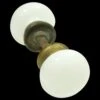 Pair Of Antique White Glass Passage Door Knobs 1 Pair Of Antique White Glass Passage Door Knobs -OGT Sale Store door knob sets pair of antique white glass passage door knobs m222885