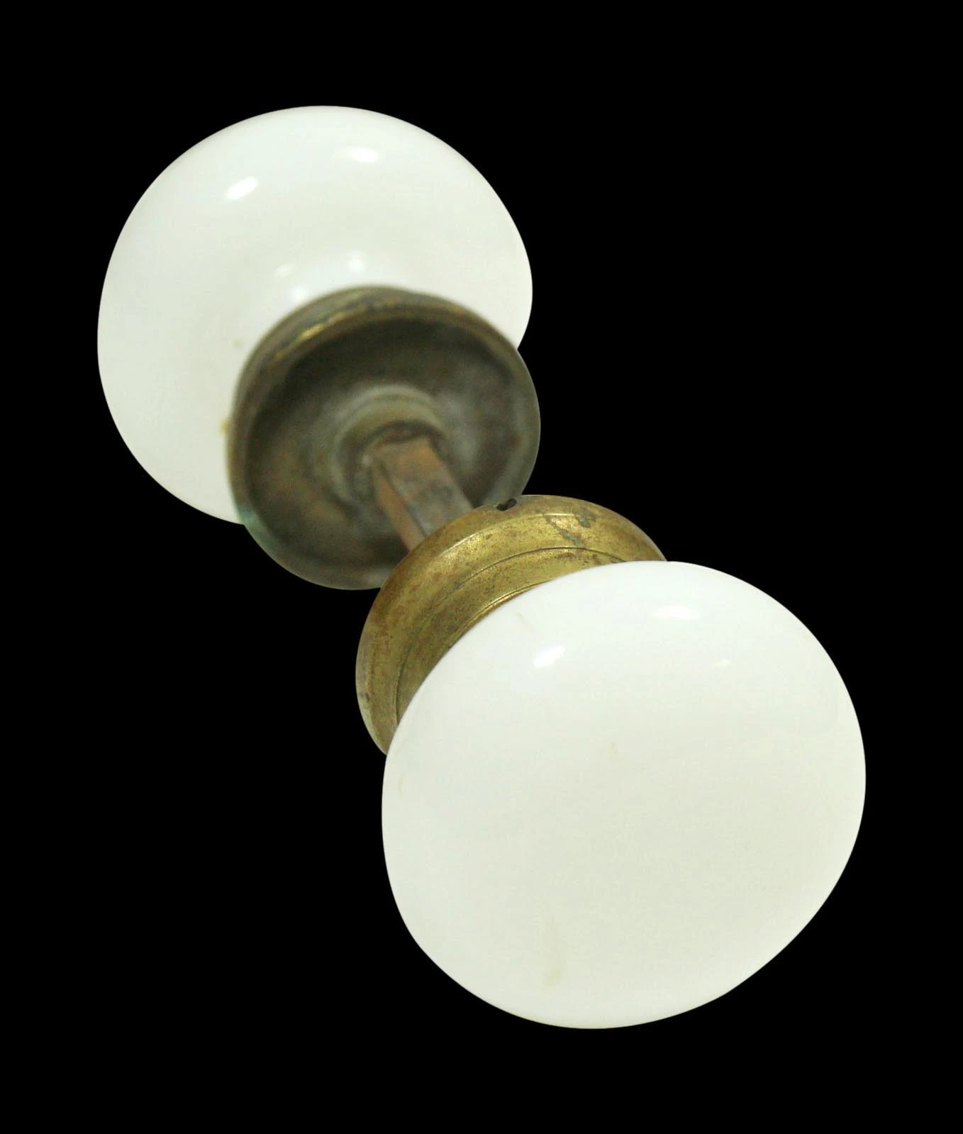 Pair Of Antique White Glass Passage Door Knobs 3 Pair Of Antique White Glass Passage Door Knobs