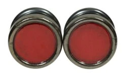 Pair Of Red Enamel Gainsborough Dummy Door Knobs