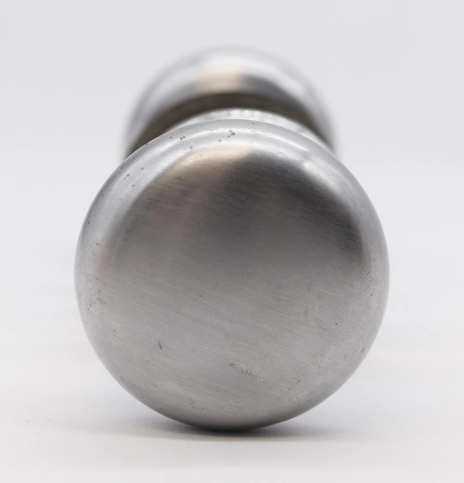 Vintage Brushed Nickeled Brass Passage Door Knob Set 4 Vintage Brushed Nickeled Brass Passage Door Knob Set - Image 2