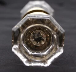 Vintage Octagon Glass Bullet Passage Door Knob Set -OGT Sale Store door knob sets q287816