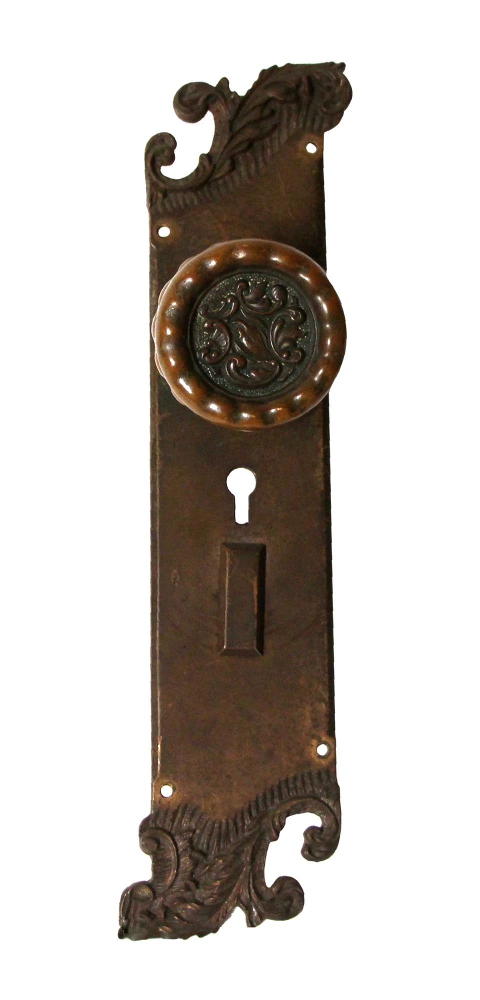Rococo Asymmetrical Eulalia Bronze Door Knob Entry Set 3 Rococo Asymmetrical Eulalia Bronze Door Knob Entry Set