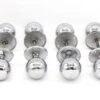 Set Of 4 Modern Chrome Ball Shaped Round Door Knob Sets