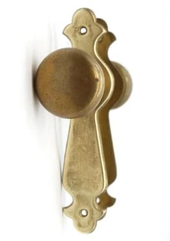 Traditional 1.5 In. Brass Knob Passage Door Knob Set