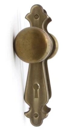 Traditional 1.5 In. Brass & Steel Passage Door Knob Set