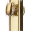 Traditional Braided Edge Polished Brass Oval Door Knob Passage Set