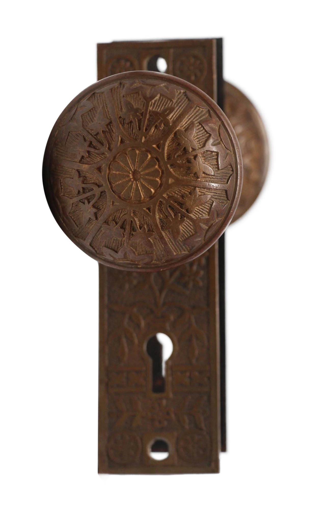 Vernacular Sargent Bronze 6 Fold Door Knob Set 3 Vernacular Sargent Bronze 6 Fold Door Knob Set