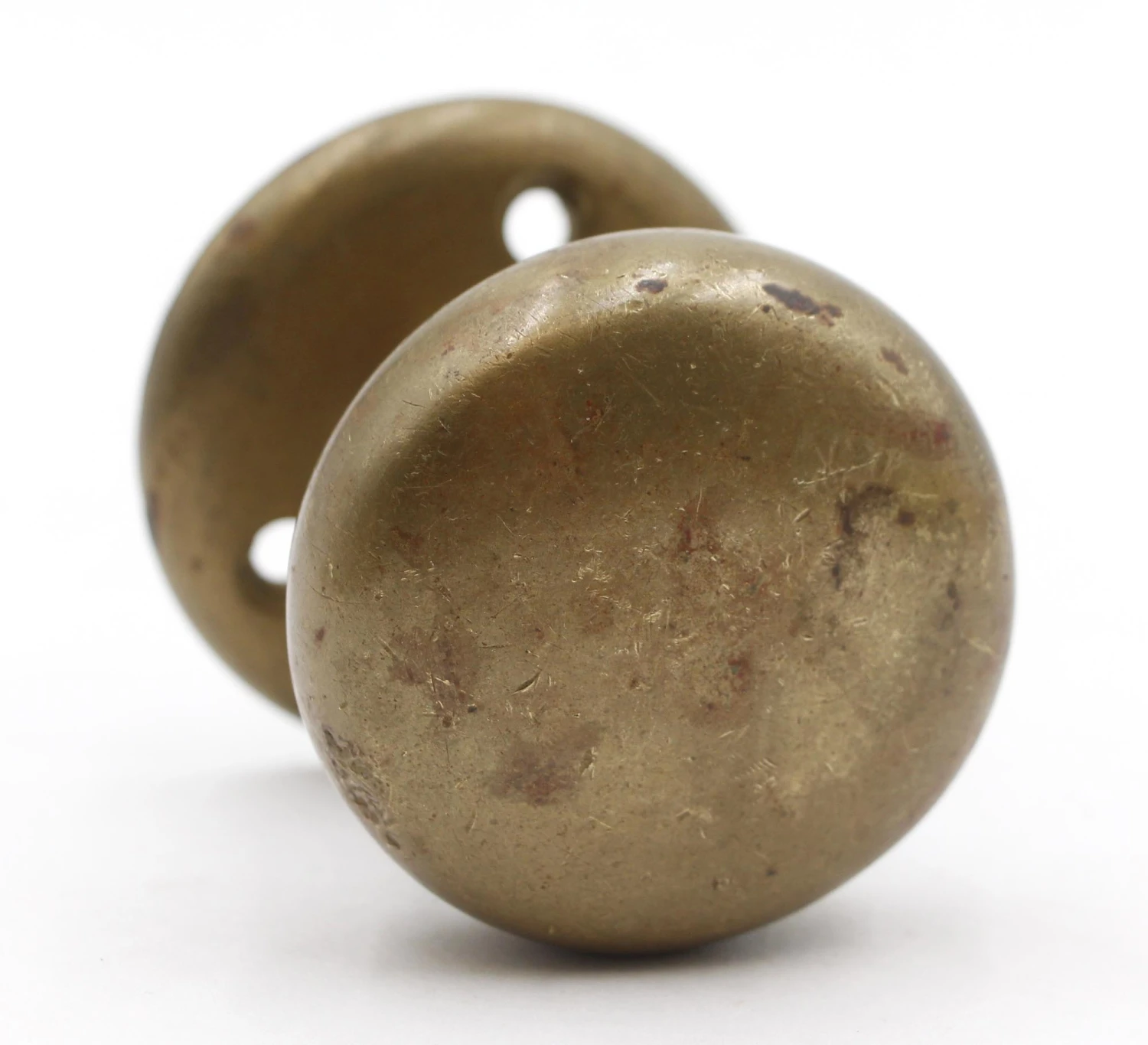 Vintage 2.25 In. Brass Dummy Door Knob With Rosette 3 Vintage 2.25 In. Brass Dummy Door Knob With Rosette