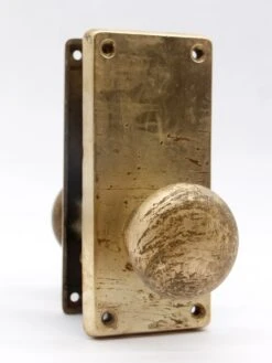 Vintage Cast Brass Mono Lock Door Knob Set