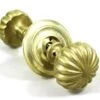 Vintage Cast Brass Round Fluted Entry Door Knob Set 2 Vintage Cast Brass Round Fluted Entry Door Knob Set -OGT Sale Store door knob sets vintage cast brass round fluted entry door knob set l207769