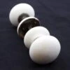 Vintage Round White Ceramic Passage Door Knob Set -OGT Sale Store door knob sets vintage round white ceramic passage door knob set q287128