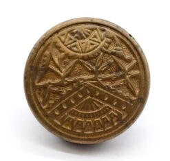 1880s Asymmetrical Bronze Oriental Branford Door Knob