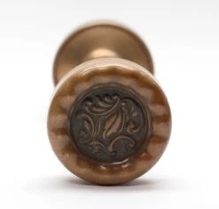 Antique 1890s Reading Bronze Rococo Passage Door Knobs