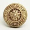 Antique 1900s Floral Egg & Dart Bronze Door Knob